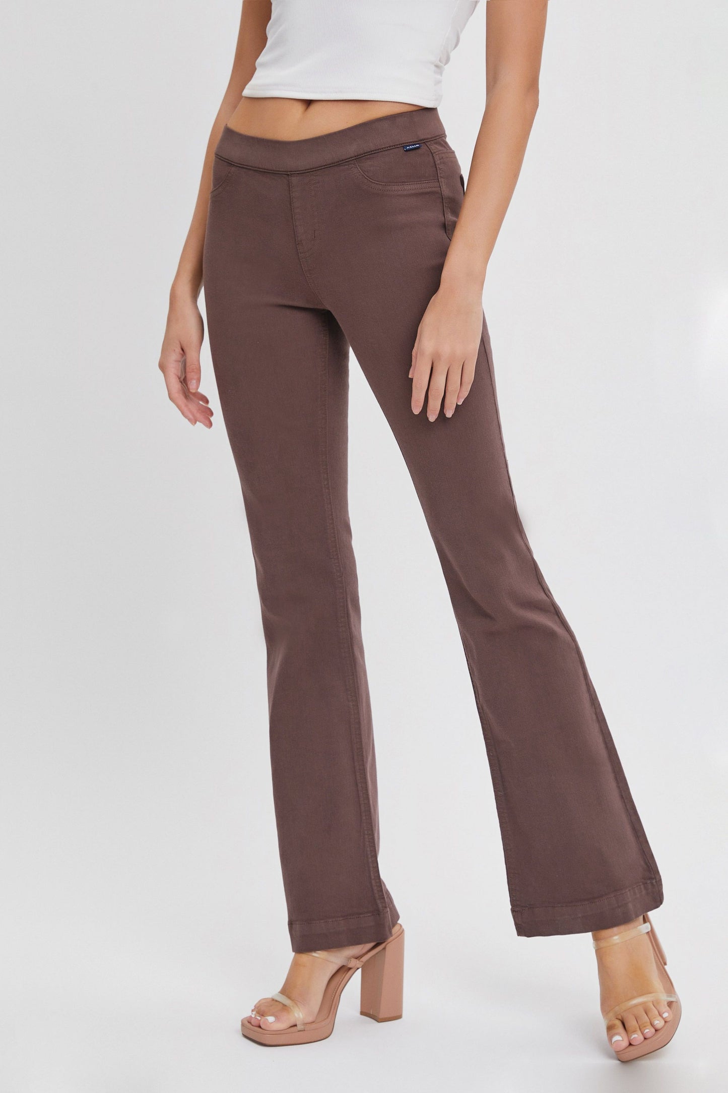 Cello Mid Rise Flared Jegging (Brown)