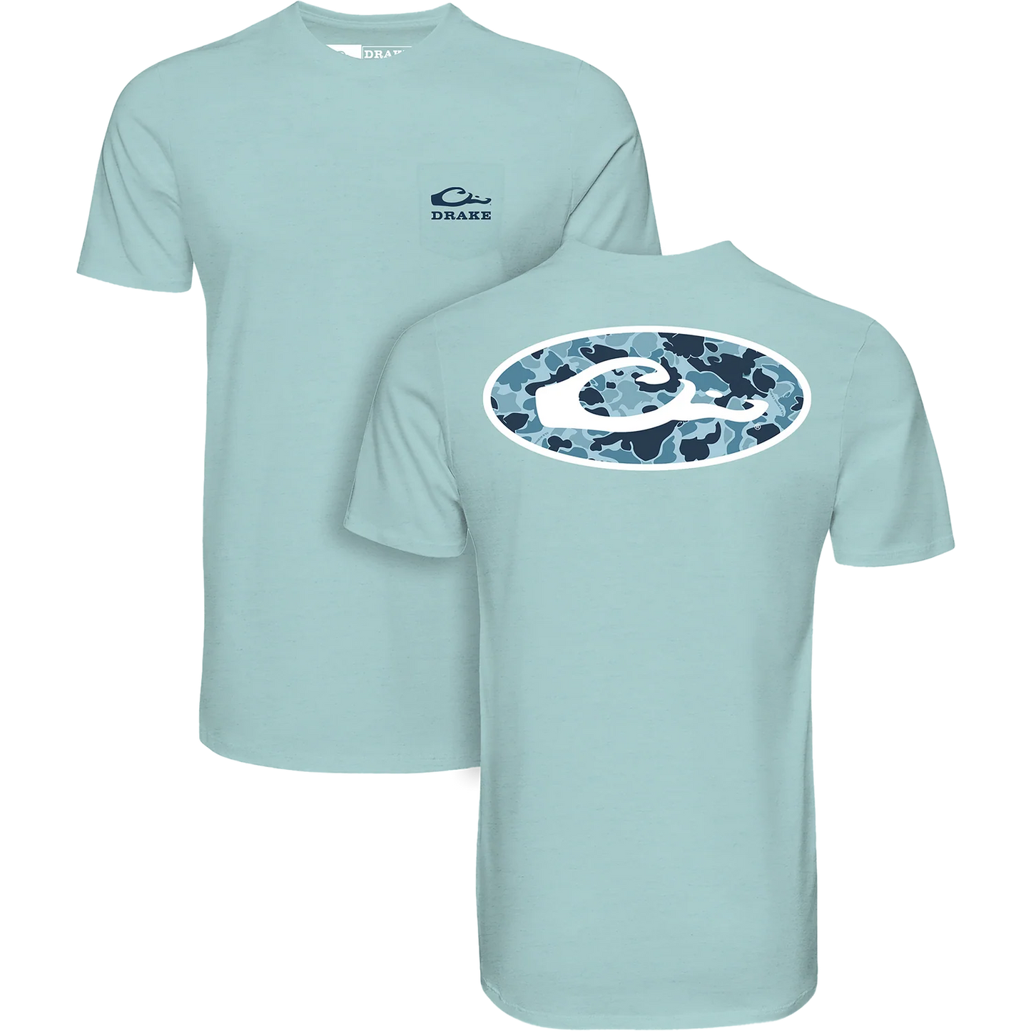 Boys Drake Lifestyle Old School Oval T-Shirt (Beach Glass/Light Heather)