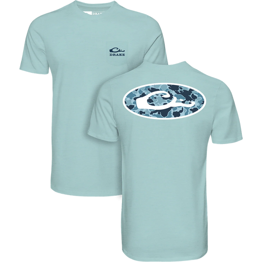 Boys Drake Lifestyle Old School Oval T-Shirt (Beach Glass/Light Heather)