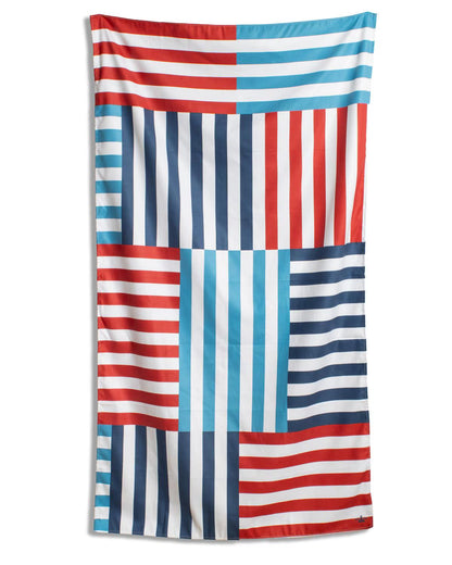 The Royal Standard Freeport Stripe Giant Beach Towel in Red