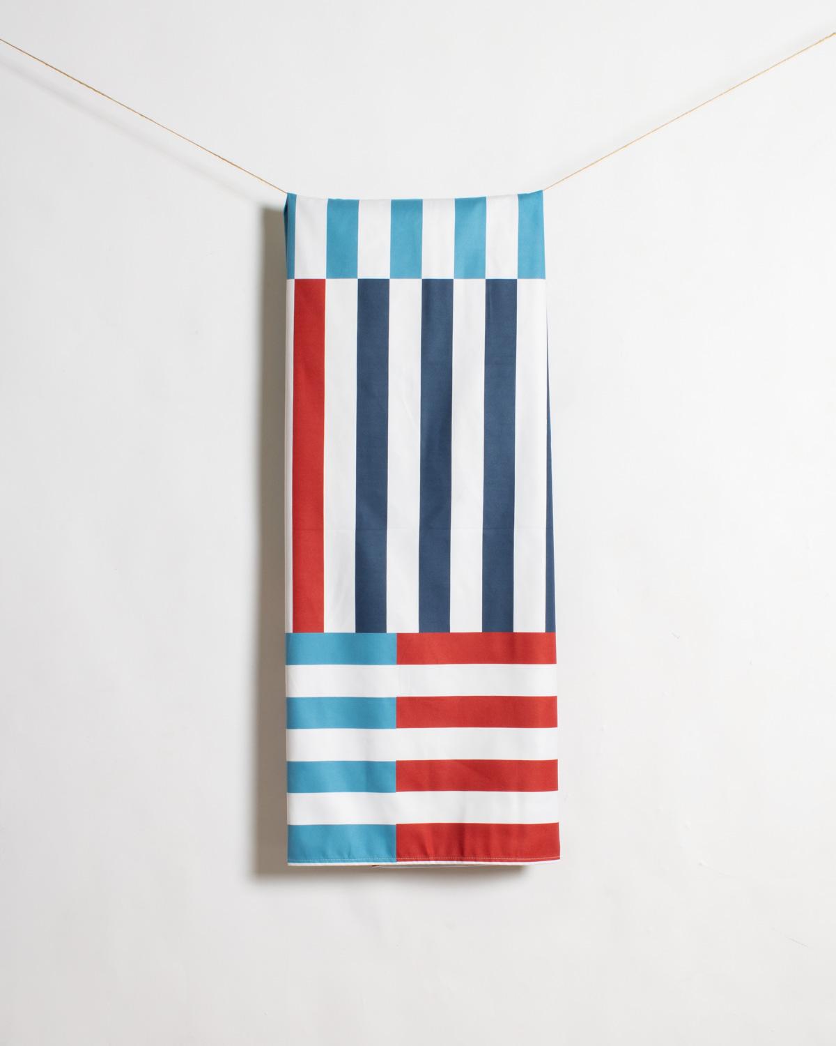 The Royal Standard Freeport Stripe Giant Beach Towel in Red