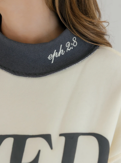 Bucketlist "Saved By Grace" Mockneck Sweatshirt