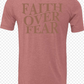 Groovy Faith Over Fear S/S Tee (Heather Mauve)