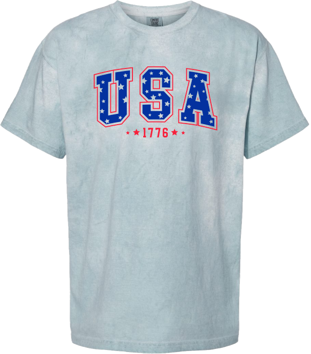 Comfort Color Acid Wash USA 1776 S/S (Ocean)