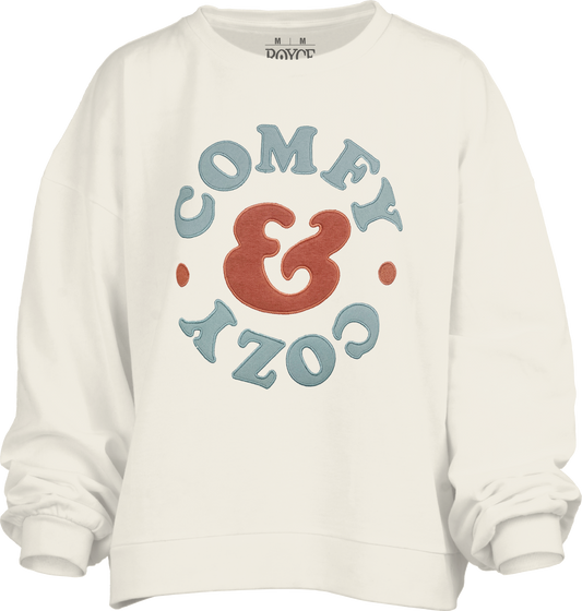 Juniors' Royce Apparel Comfy & Cozy L/S (Ivory)