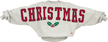 Juniors' Royce Apparel Christmas Oversized Flannigan Crewneck Sweatshirt