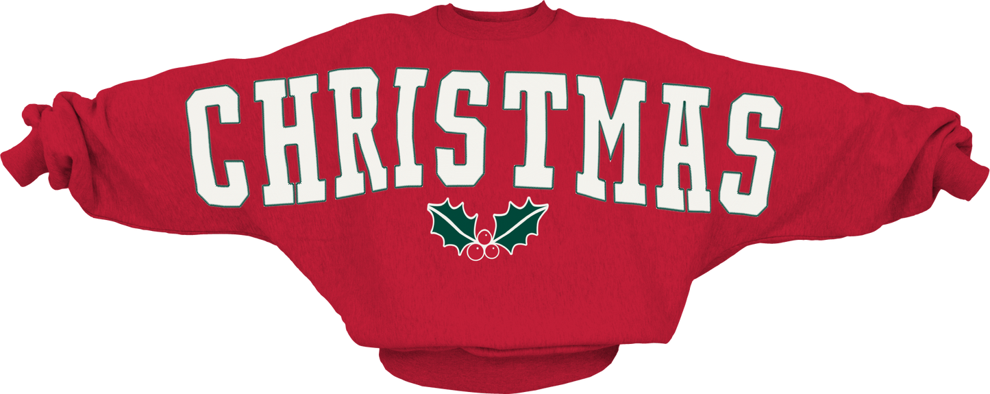 Juniors' Royce Apparel Christmas Oversized Flannigan Crewneck Sweatshirt
