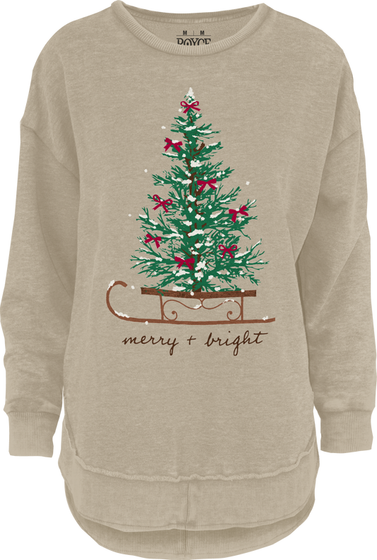 Juniors' Royce Apparel Sleigh Ride L/S (Sand)