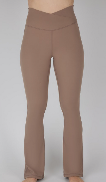 Juniors' 90 Degree Crossover Flare Legging Pant