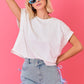 Day + Moon Solid Knit S/S Top