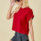 Day + Moon Solid Knit S/S Top