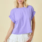 Day + Moon Solid Knit S/S Top