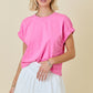 Day + Moon Solid Knit S/S Top