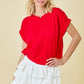 Day + Moon Solid Knit S/S Top