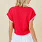 Knit Heart Top (Red/White)