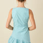 Solid Ruffle Mini Dress