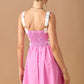 Key Hole Waist Mini Dress (Pink)