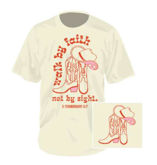 Comfort Color Walk By Faith Not By Sight S/S (Ivory)