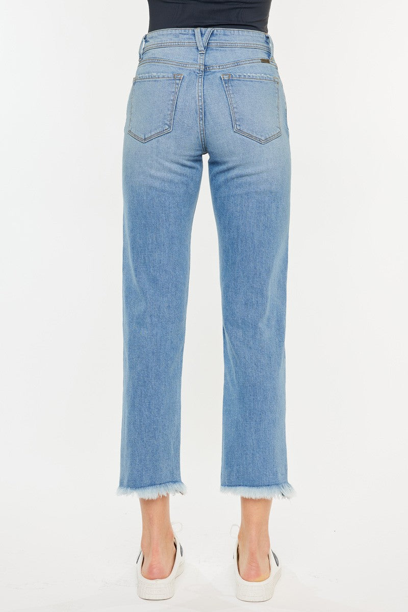 Nancy High Rise Slim Straight Leg Jeans