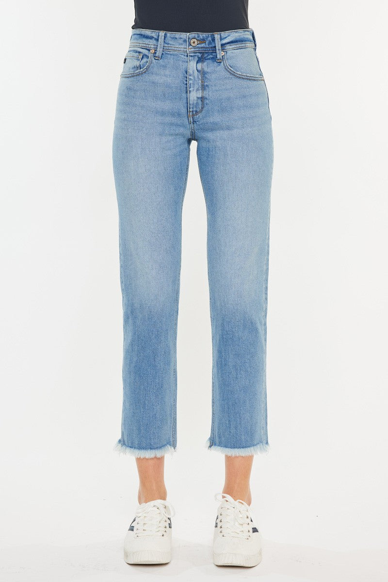 Nancy High Rise Slim Straight Leg Jeans