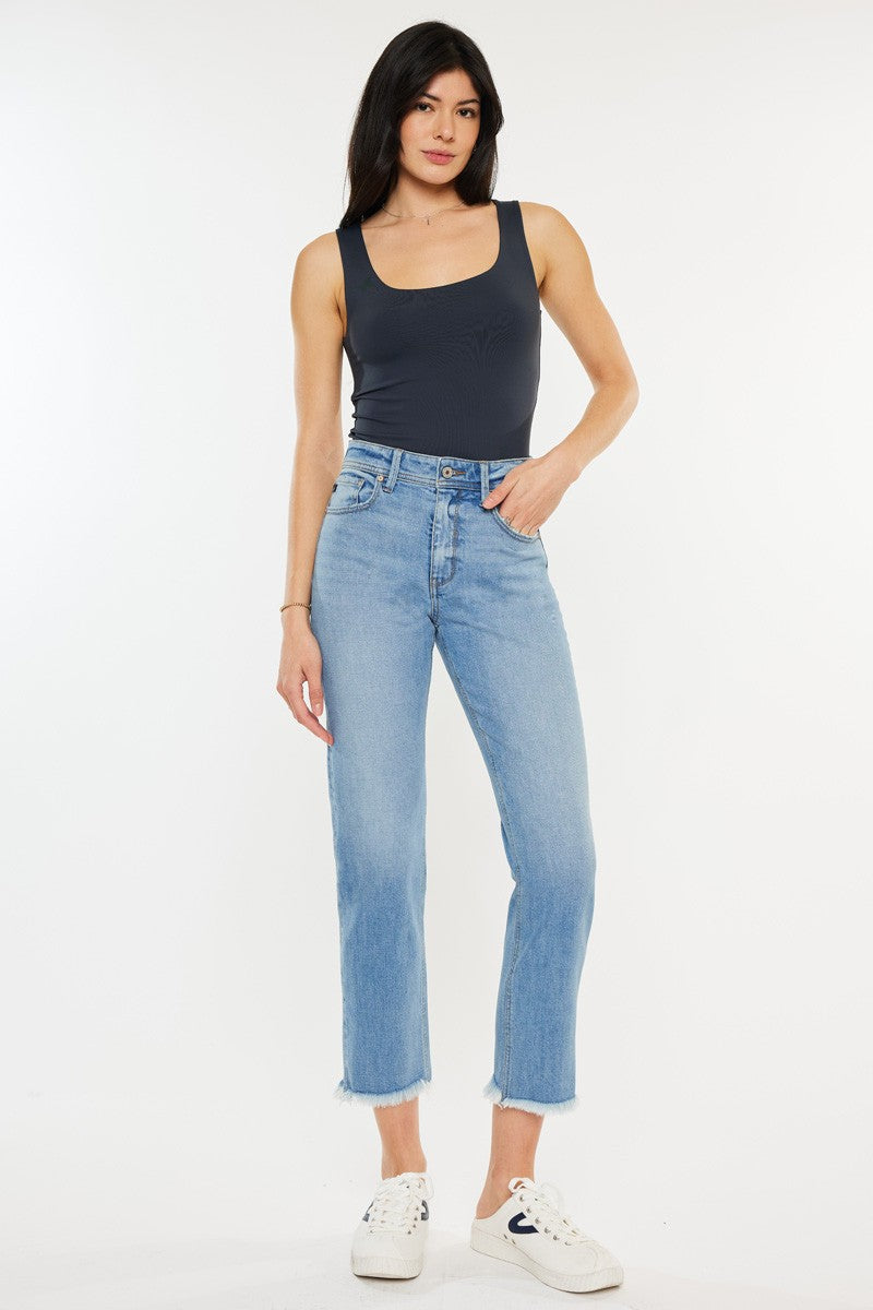 Nancy High Rise Slim Straight Leg Jeans