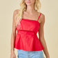 Day + Moon Poplin Fit & Flare Tank