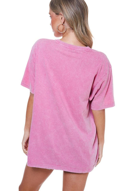 Cherry Cowboy Boot Graphic S/S Tee (Pink)