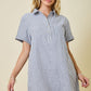 Juniors' Day + Moon Striped Seersucker Easy Shirt Dress