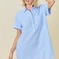 Juniors' Day + Moon Striped Seersucker Easy Shirt Dress