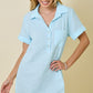 Juniors' Day + Moon Striped Seersucker Easy Shirt Dress