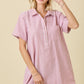 Juniors' Day + Moon Striped Seersucker Easy Shirt Dress
