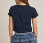 USA Crew Neck Baby S/S (Navy)