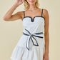 Day + Moon Poplin Drop Waist Binding Braid Detail Dress
