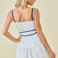 Day + Moon Poplin Drop Waist Binding Braid Detail Dress