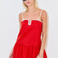 Day + Moon Drop Waist Dress W/Contrast Knotted Edge Detail Dress