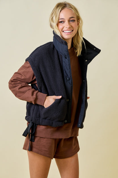 Day + Moon S/S Oversized Sherpa Vest