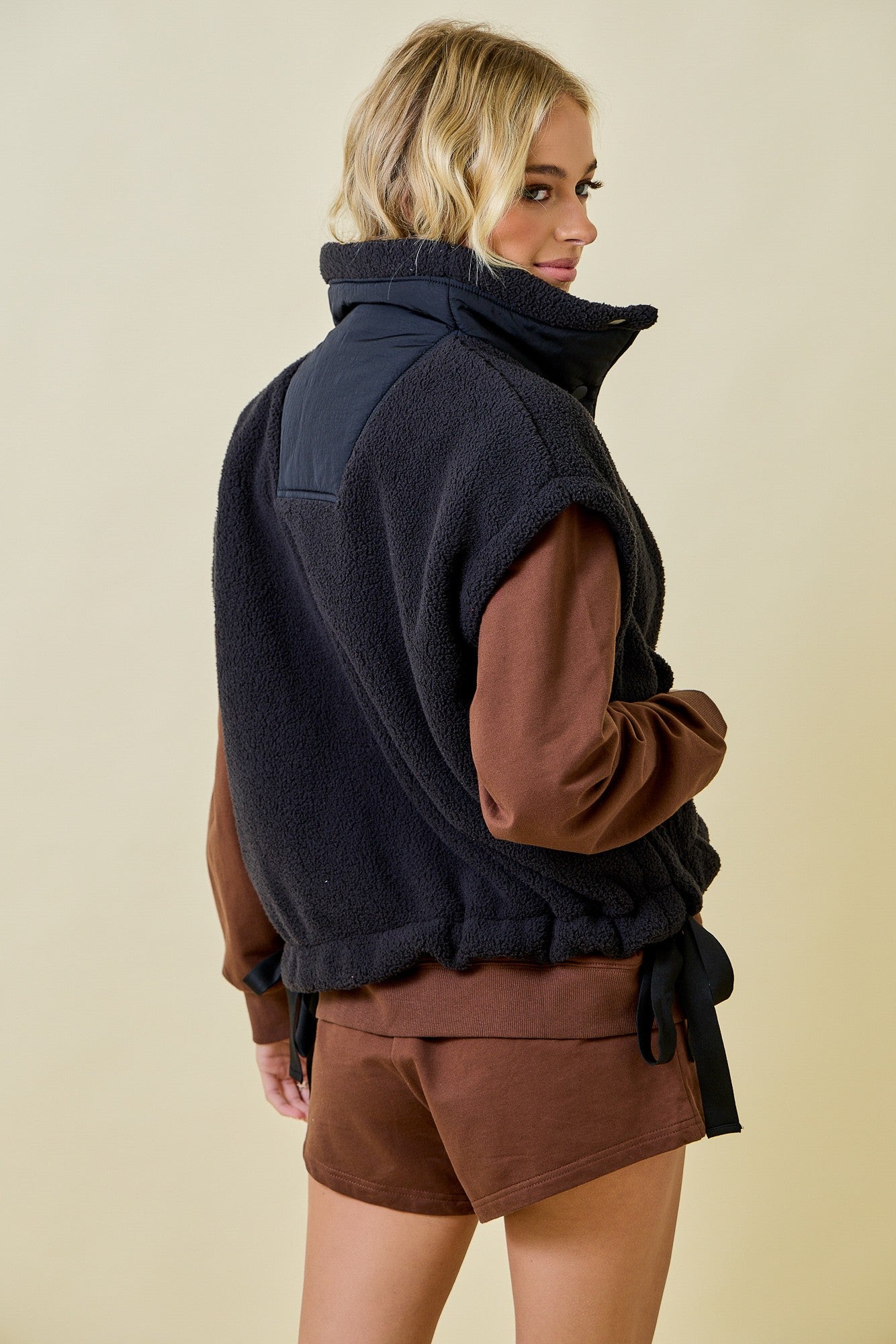Day + Moon S/S Oversized Sherpa Vest