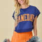 Day + Moon Gameday Boxy Cropped Terry Top