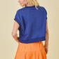 Day + Moon Gameday Boxy Cropped Terry Top
