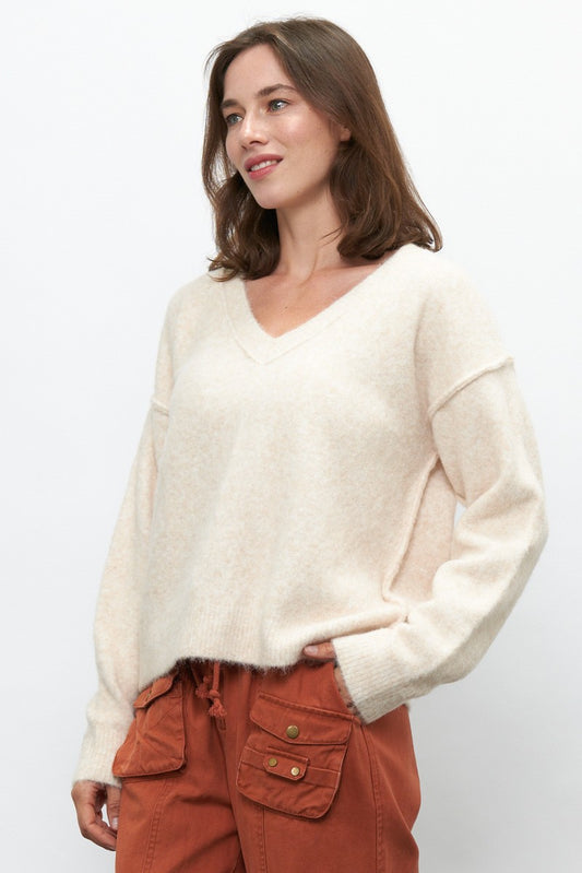 V-Neck Soft Knit Sweater