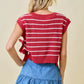 Day + Moon Striped S/S Top W/Bows