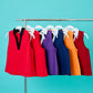 Day + Moon Sleeveless Contrasting Collar V-Neck Poplin Top