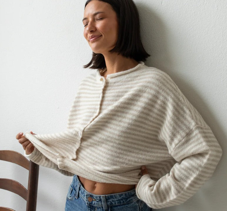 Things Between Mini Striped Piper Cardigan