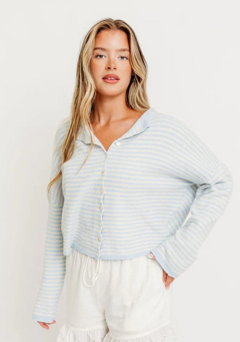 Things Between Mini Striped Piper Cardigan