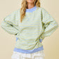 Juniors' Day + Moon Mock Neck Striped L/S Pullover