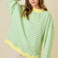 Day + Moon Mock Neck Striped L/S Pullover