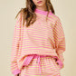 Day + Moon Mock Neck Striped L/S Pullover