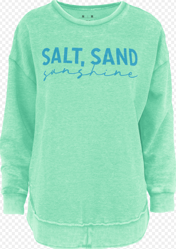 Salt Sand Script Poncho Fleece