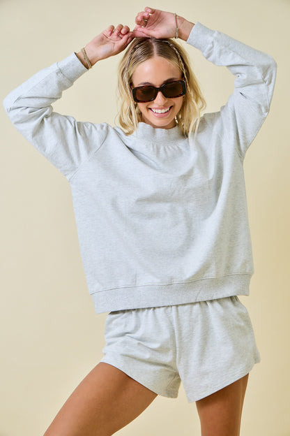 Juniors' Day + Moon Mockneck French Terry L/S Pullover