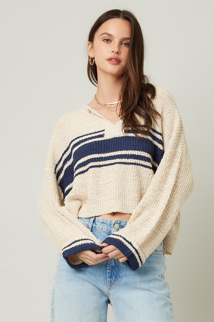 Illa Illa L/S Striped Knit Top